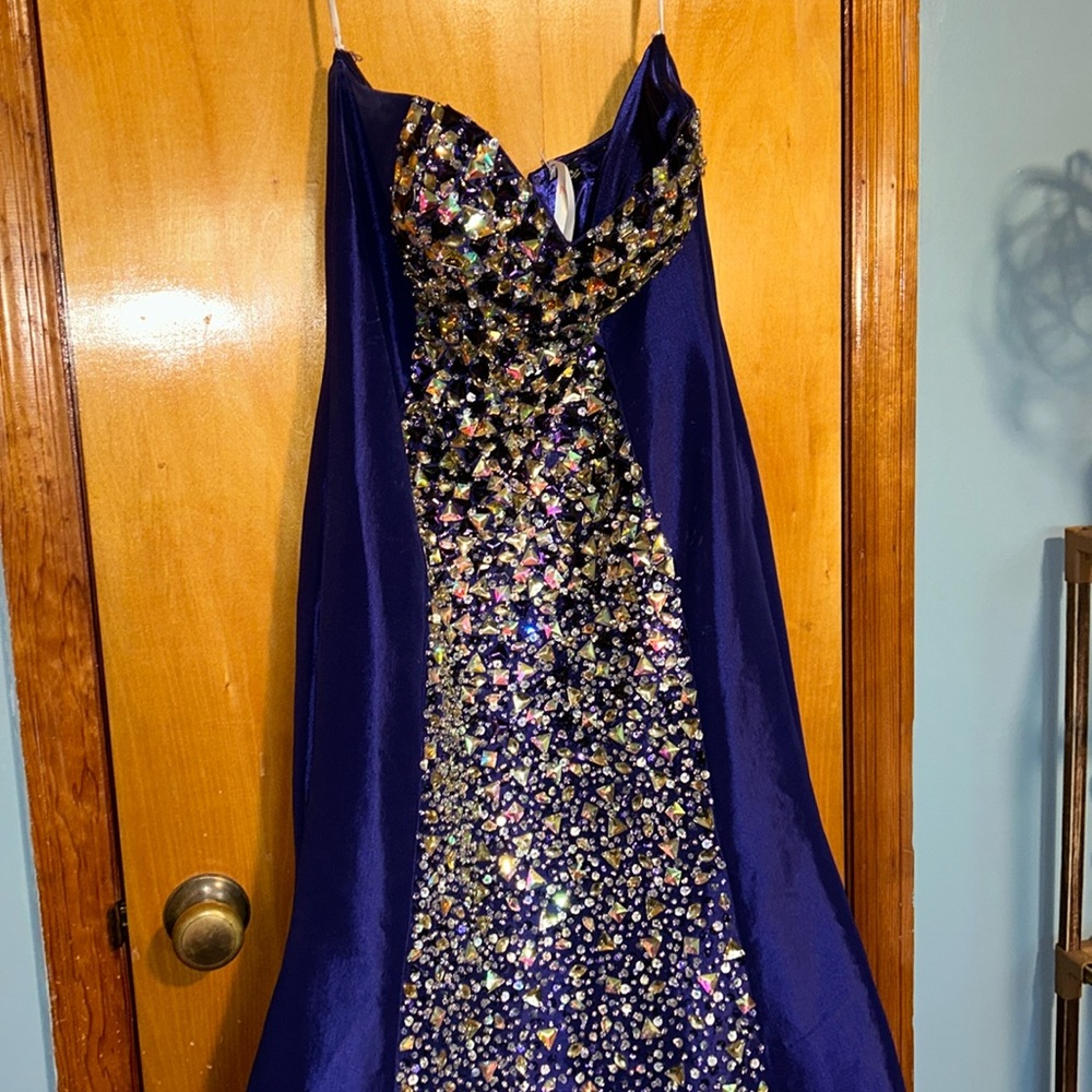 Purple Princess Pageant / Prom Dress With Rhinestones Sequence